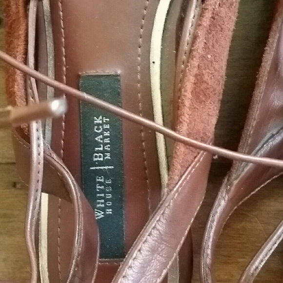 3for20 🎀 White House Black Market Lace Up Flats - Picture 8 of 8